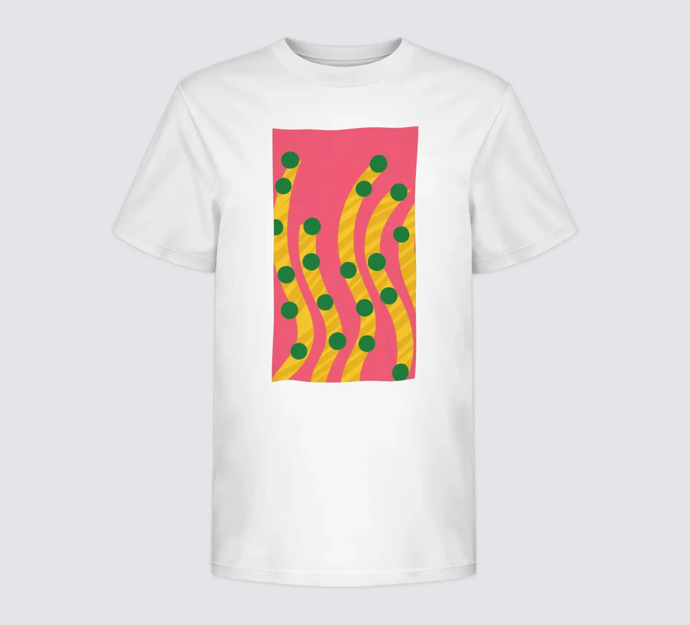 Groen puntpatroon kinder t-shirt van Obs Canvas