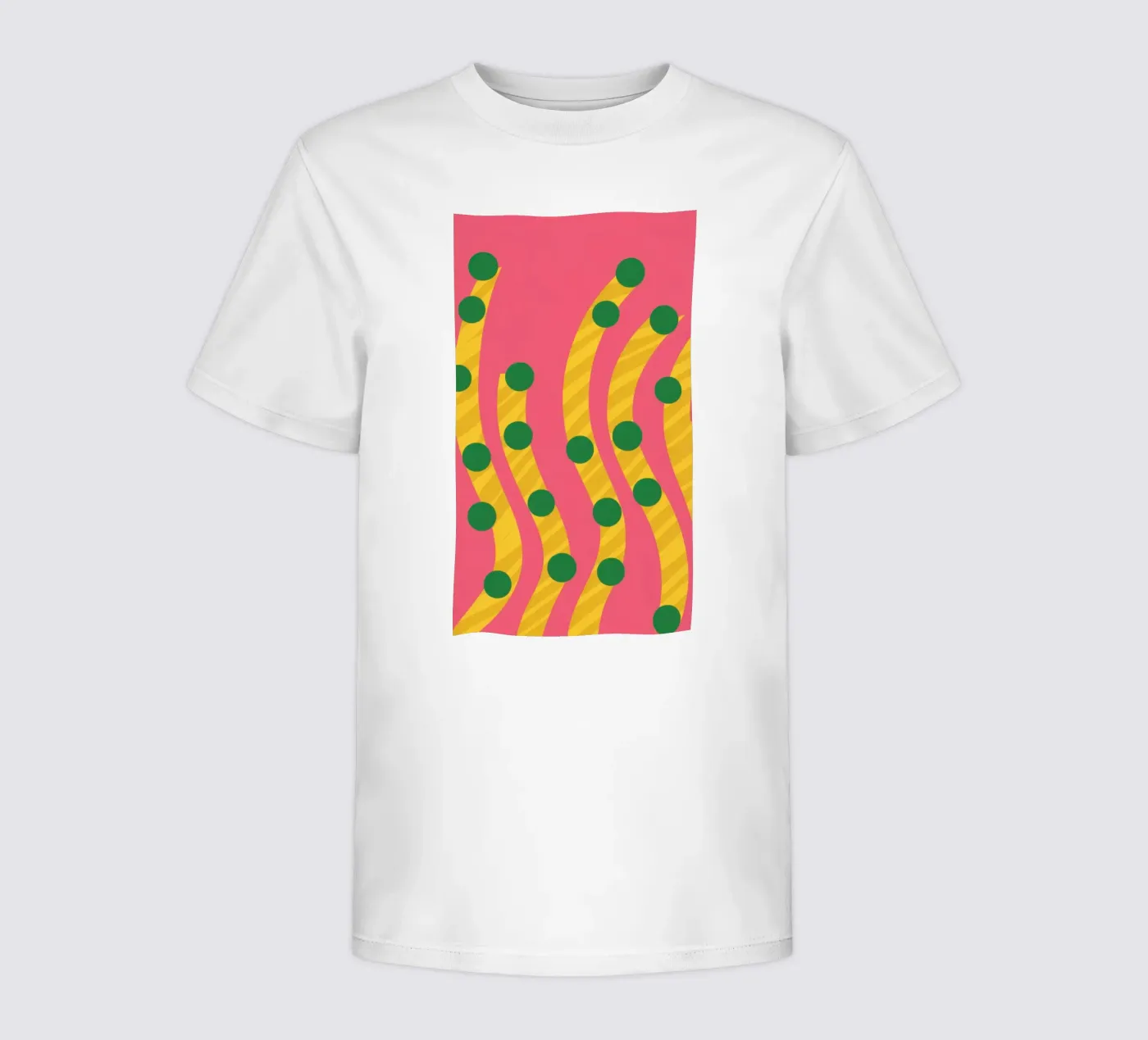 Groen puntpatroon kinder t-shirt van Obs Canvas