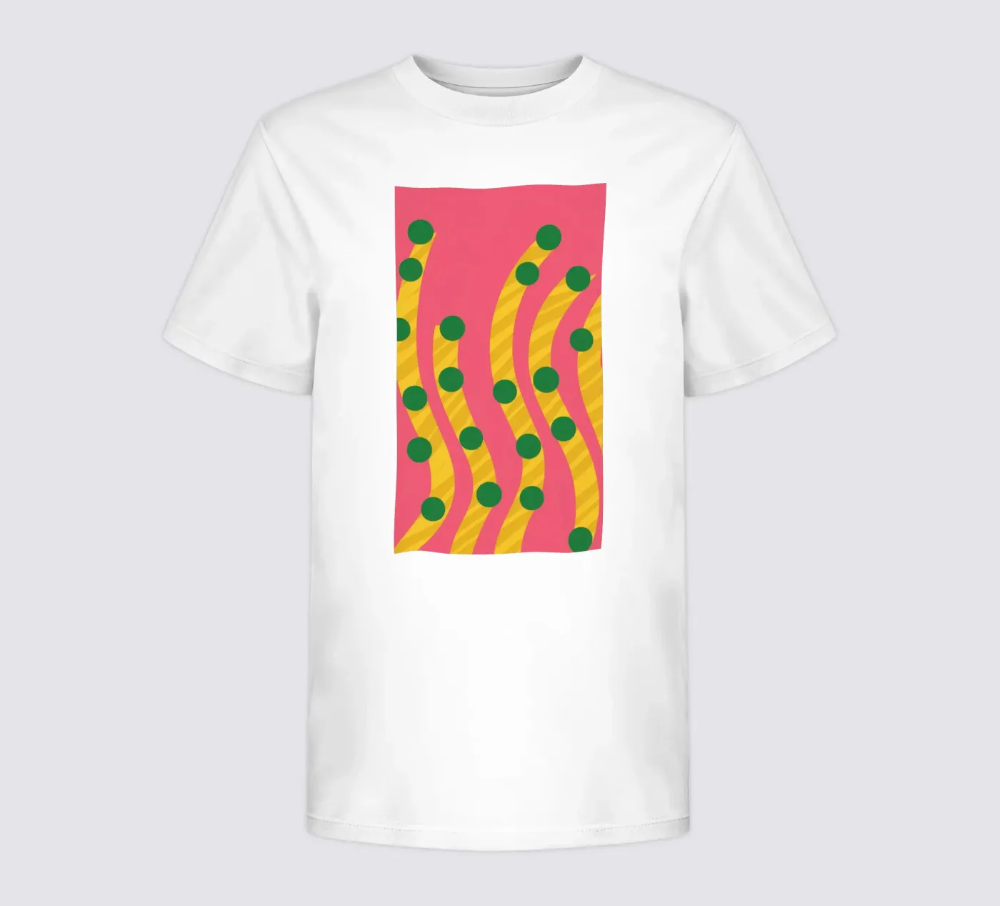Groen puntpatroon kinder t-shirt van Obs Canvas