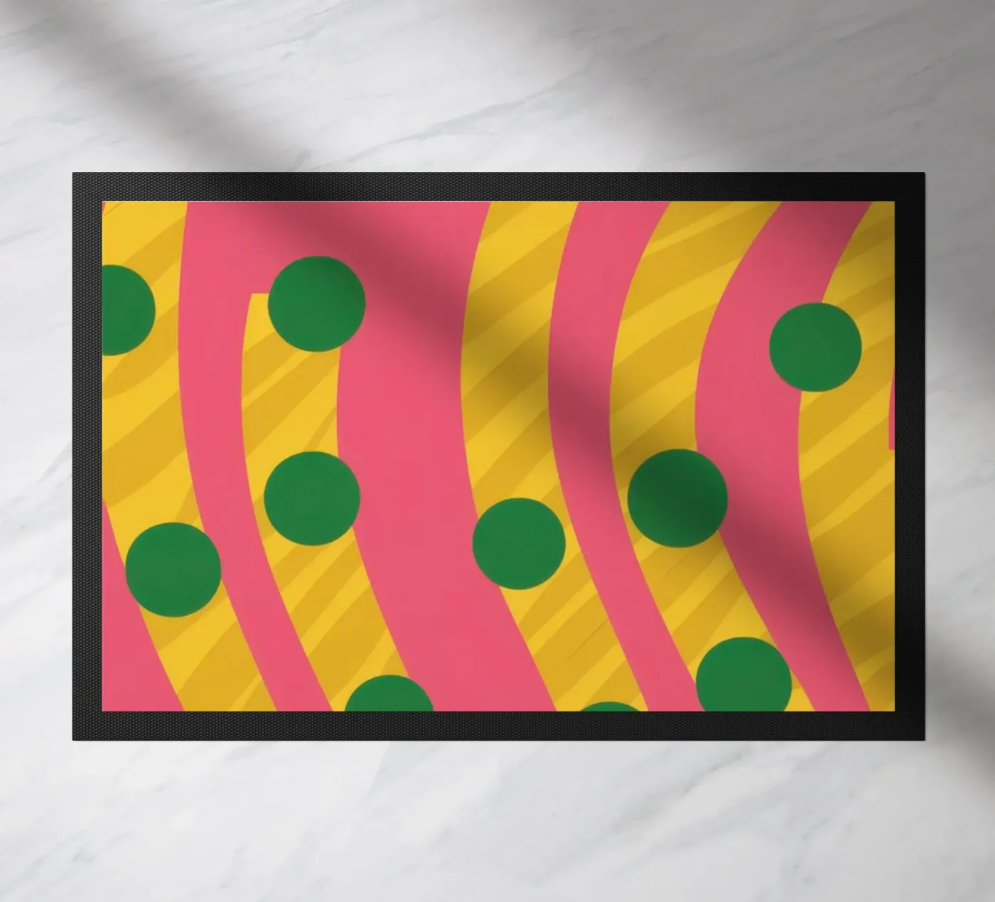 Green Dot Pattern doormat by Obs Canvas