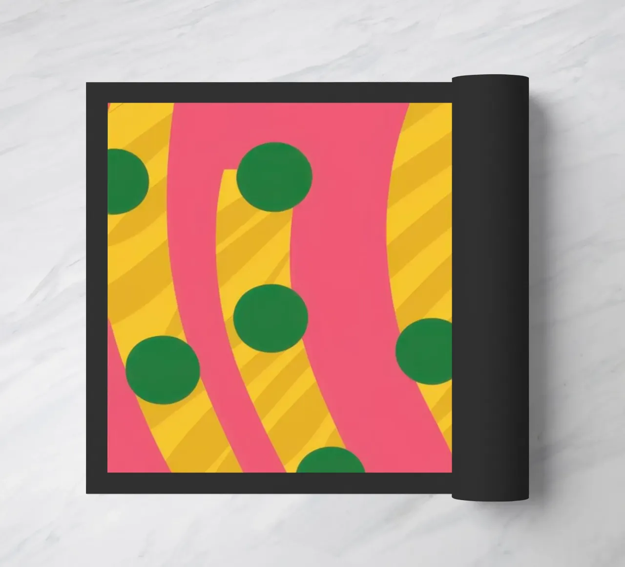 Green Dot Pattern doormat by Obs Canvas