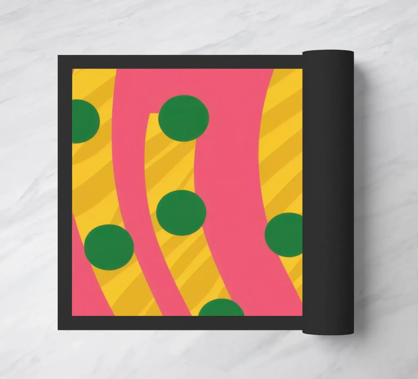 Green Dot Pattern doormat by Obs Canvas