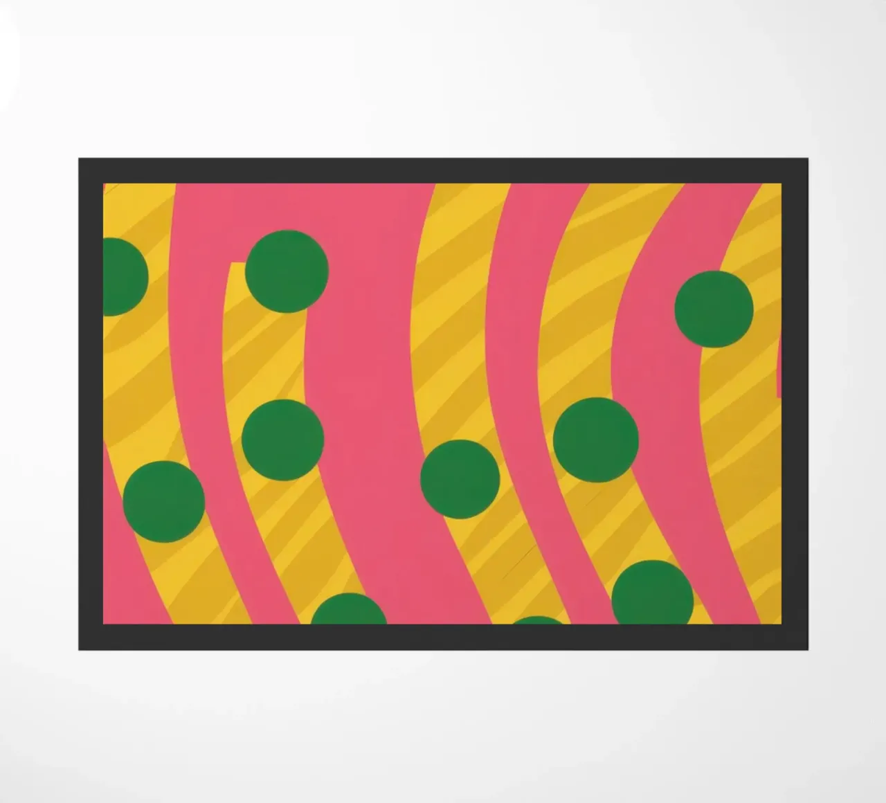 Green Dot Pattern doormat by Obs Canvas