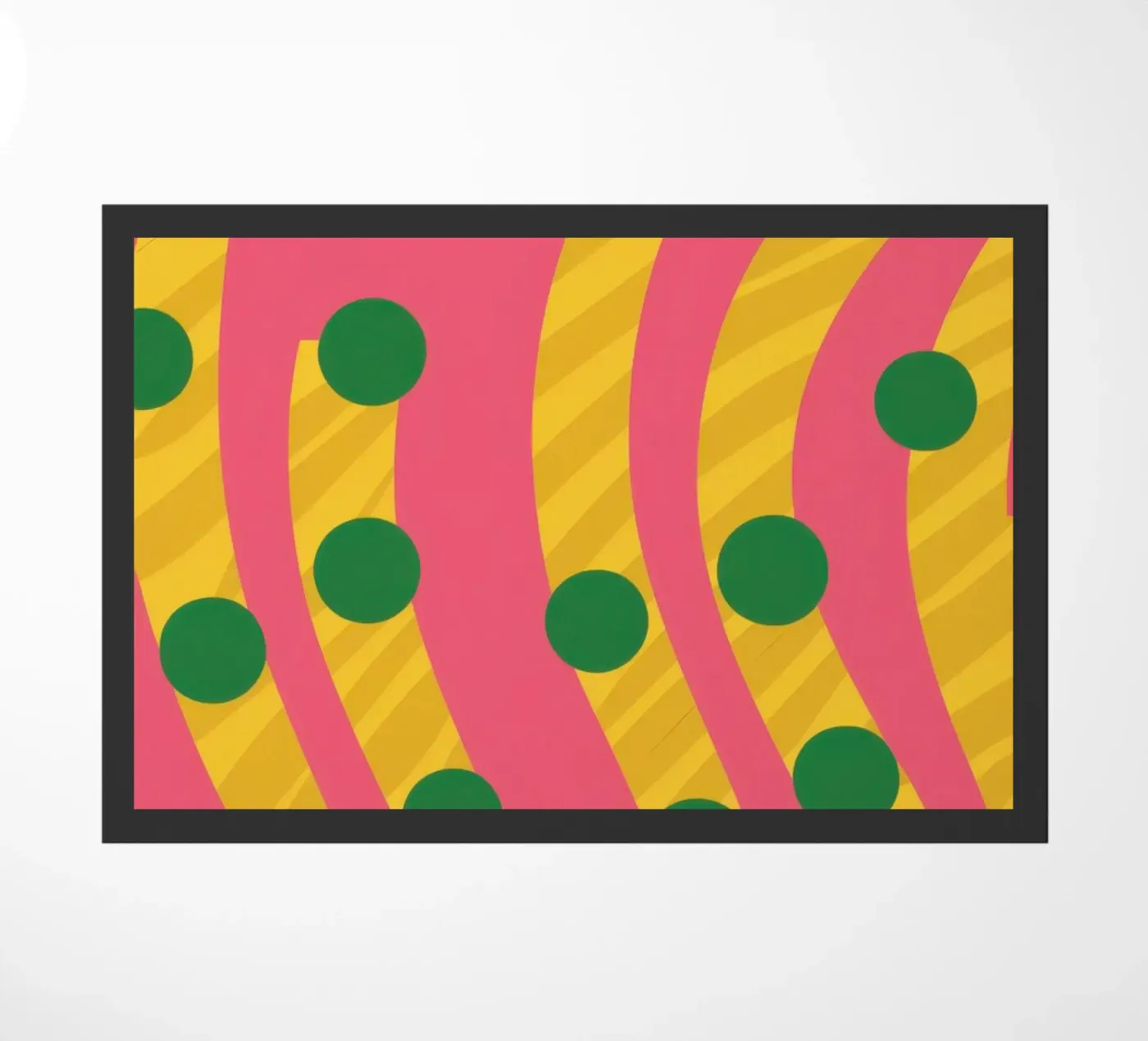Green Dot Pattern doormat by Obs Canvas