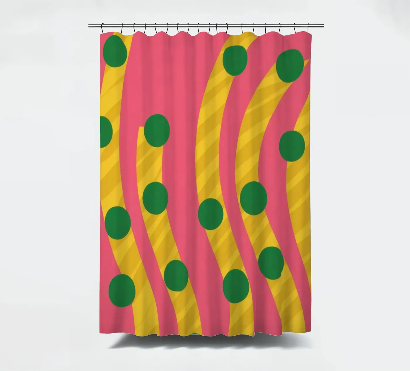 Groen puntpatroon douchegordijn van Obs Canvas