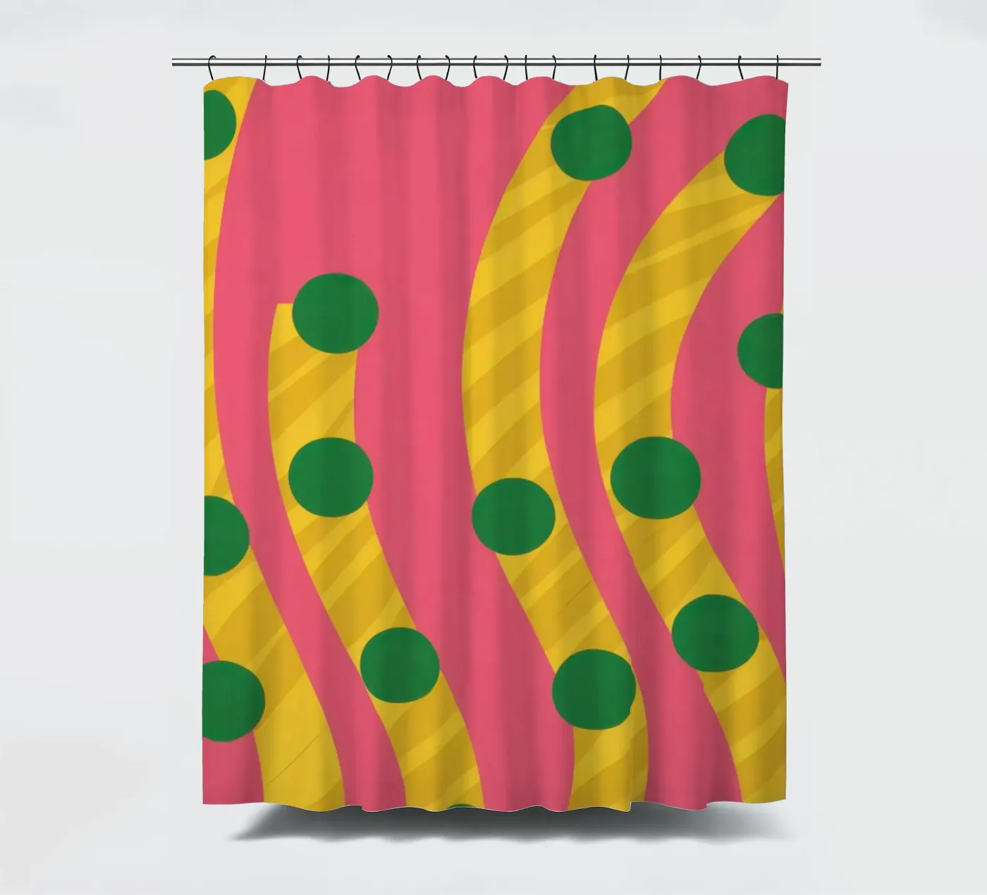 Groen puntpatroon douchegordijn van Obs Canvas