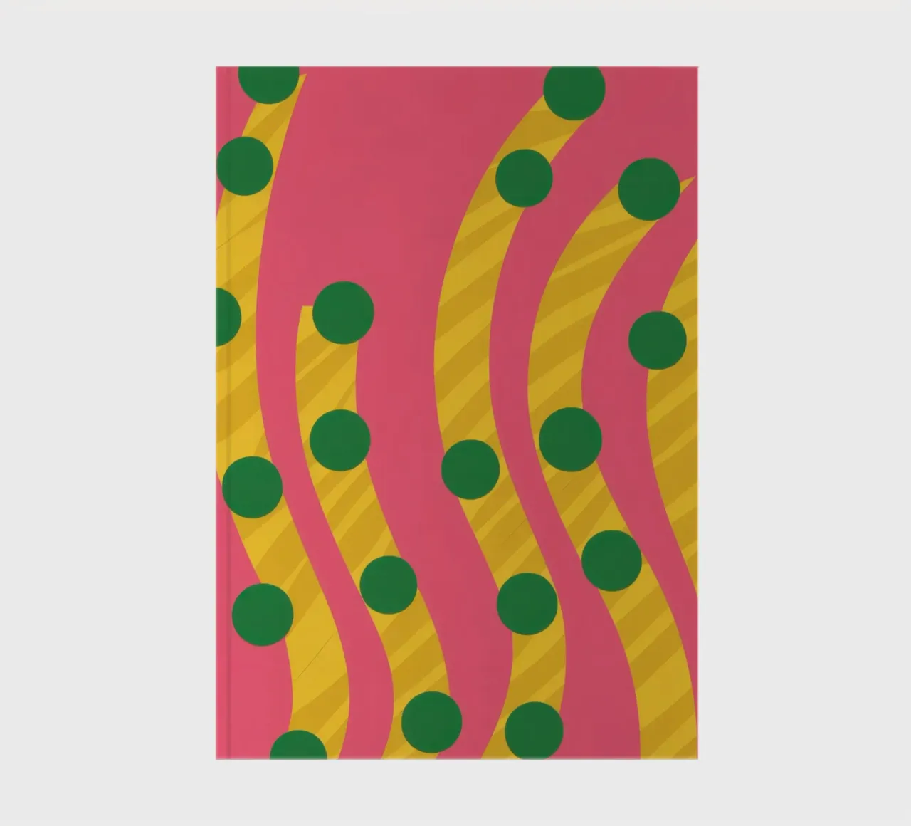 Green Dot Pattern notebook by Obs Canvas
