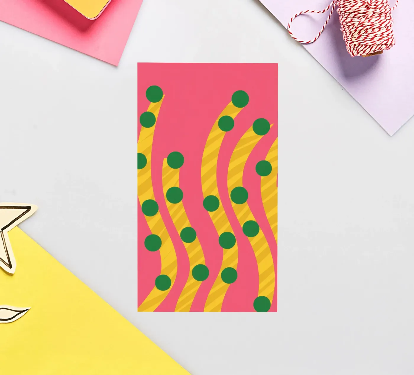 Groen puntpatroon sticker van Obs Canvas