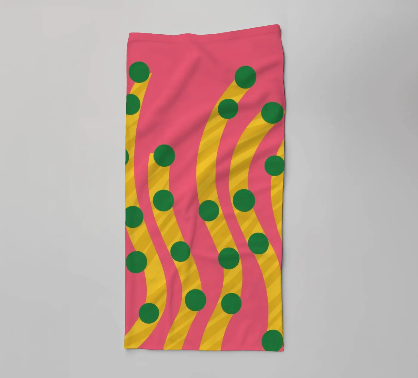 Groen puntpatroon badhanddoek van Obs Canvas