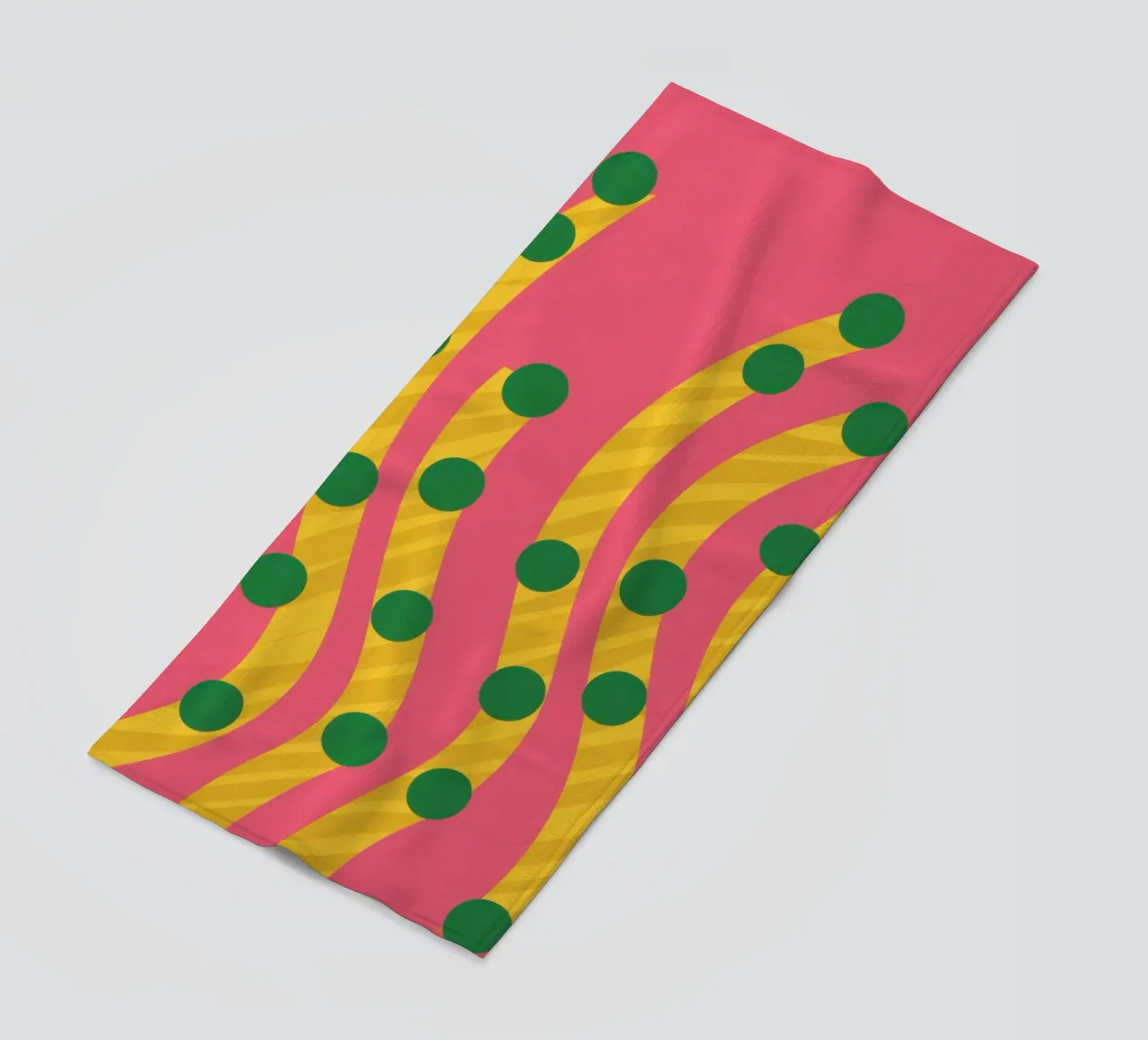 Green Dot Pattern telo mare da Obs Canvas