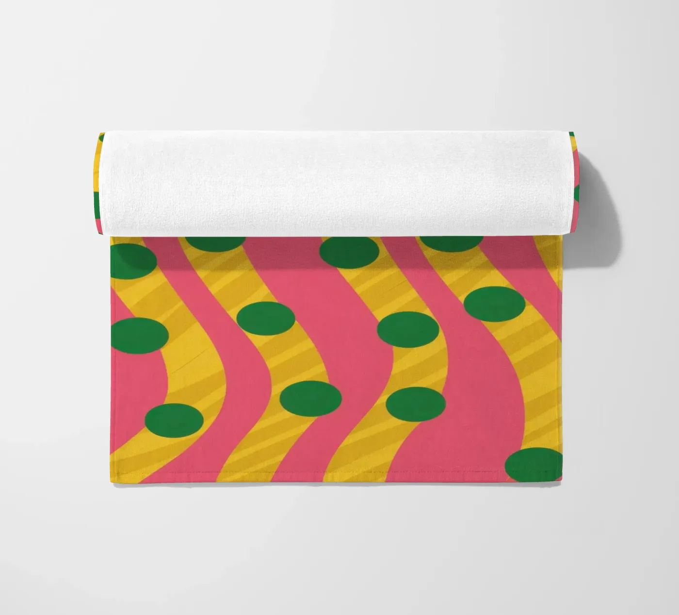 Green Dot Pattern telo mare da Obs Canvas