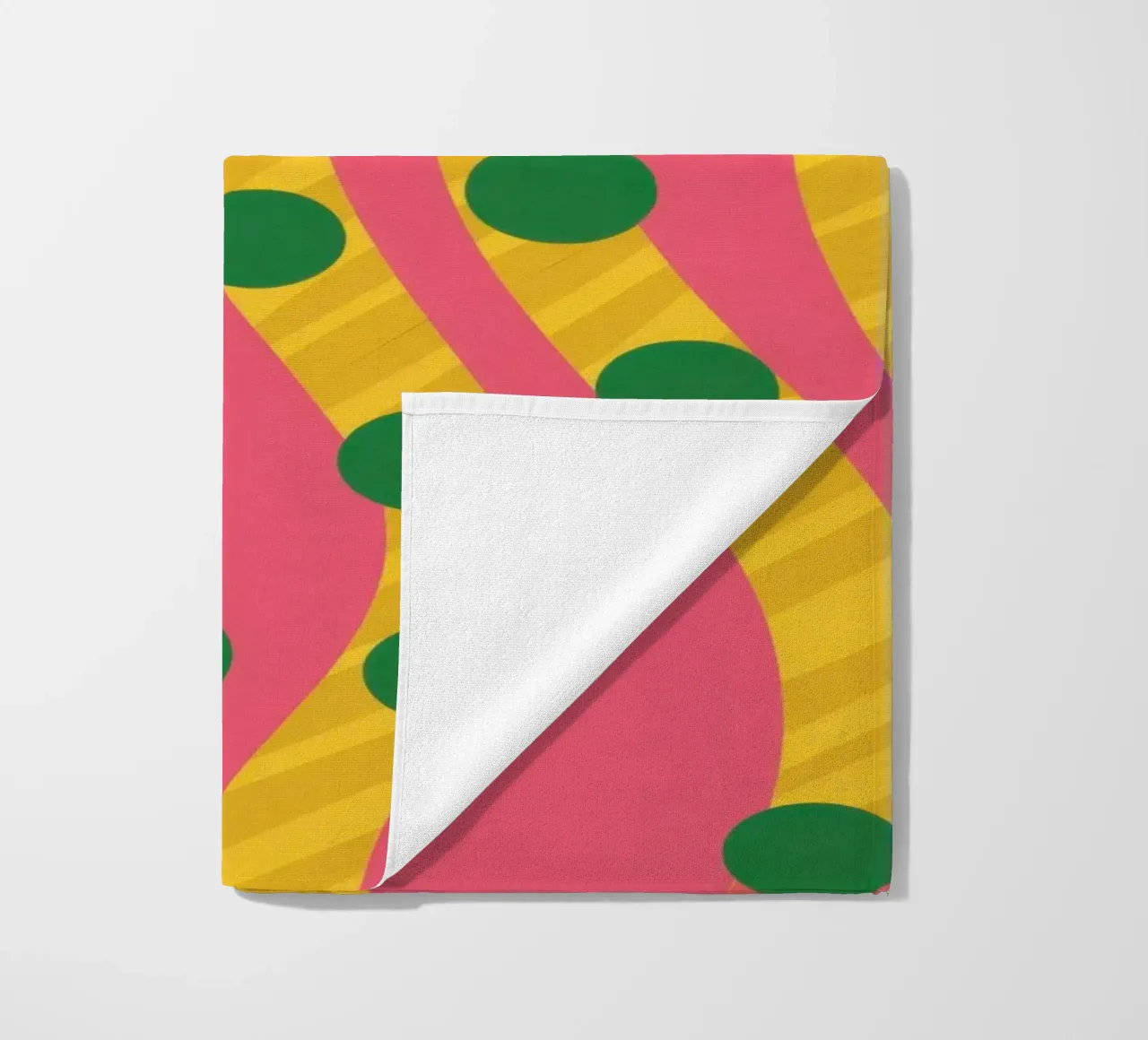 Green Dot Pattern telo mare da Obs Canvas