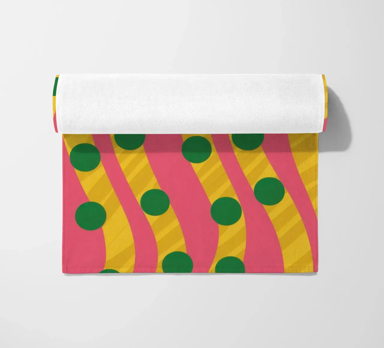 Green Dot Pattern telo mare da Obs Canvas