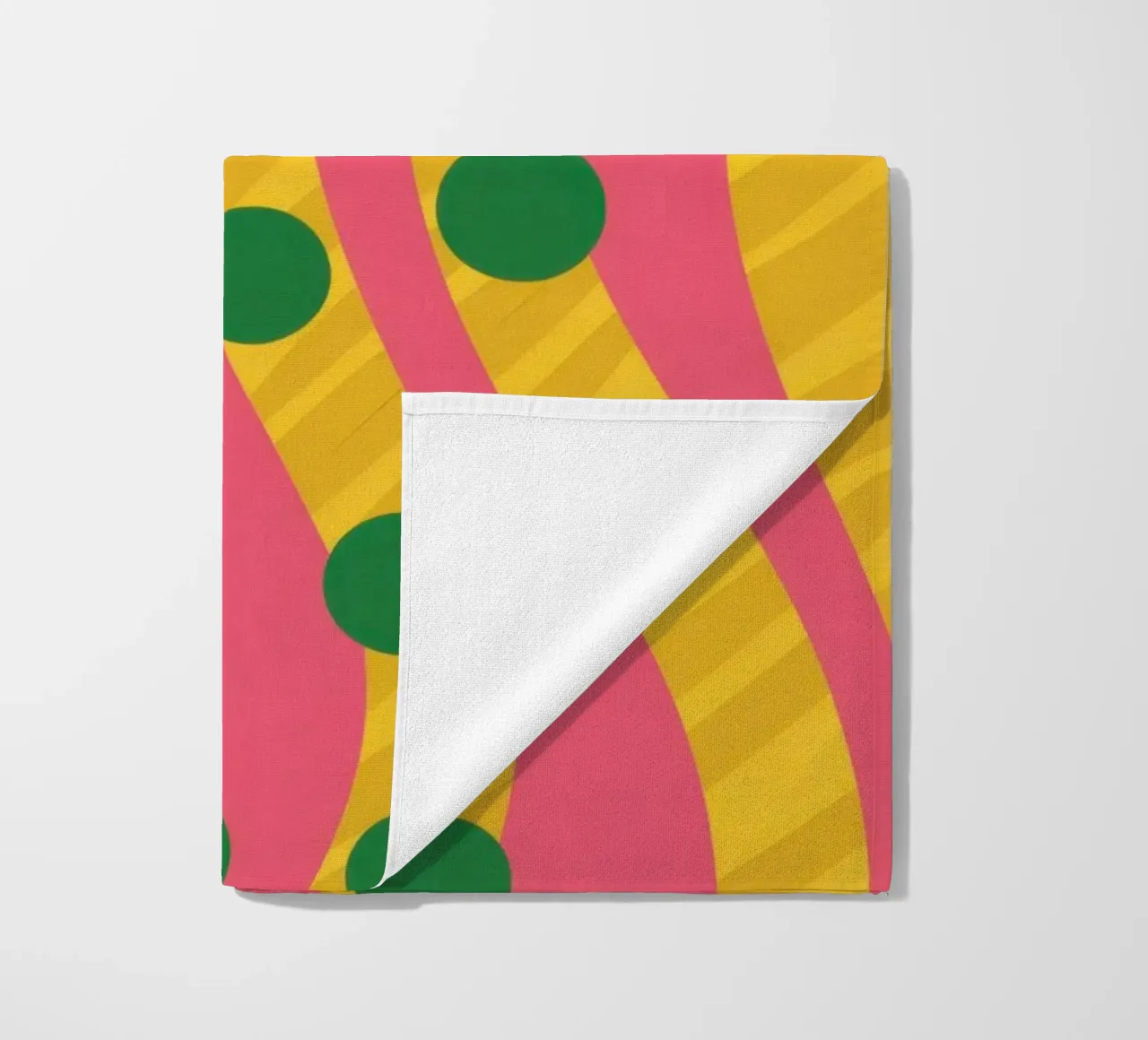 Green Dot Pattern telo mare da Obs Canvas