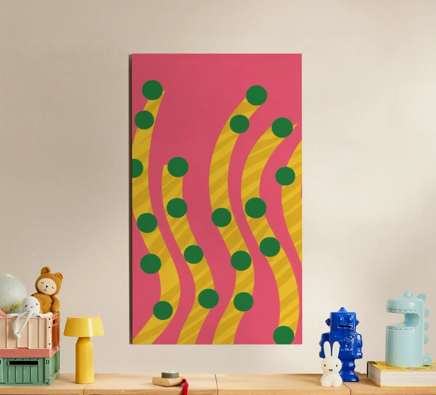 Green Dot Pattern forex-plaat van Obs Canvas