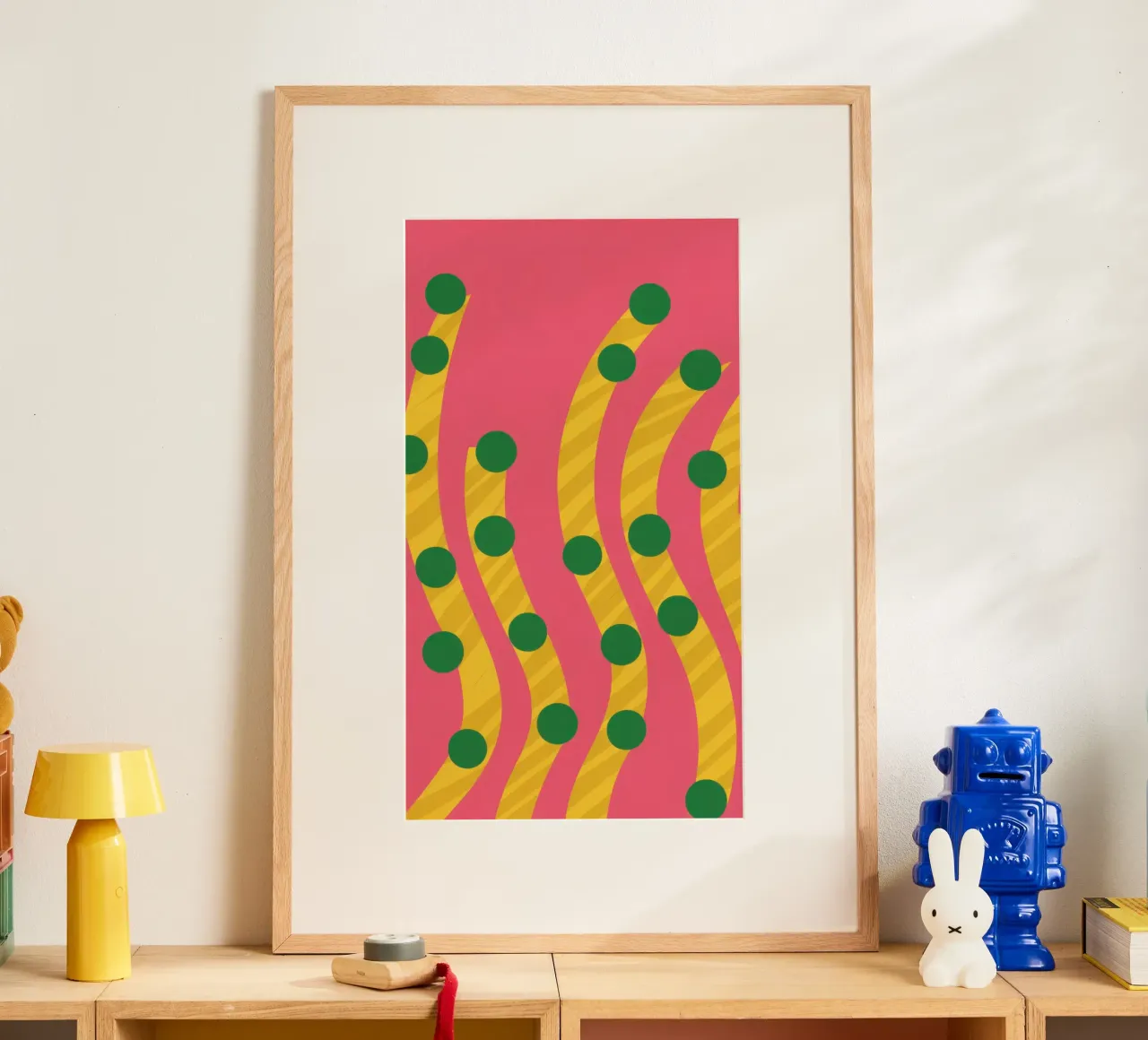 Green Dot Pattern poster by Obs Canvas