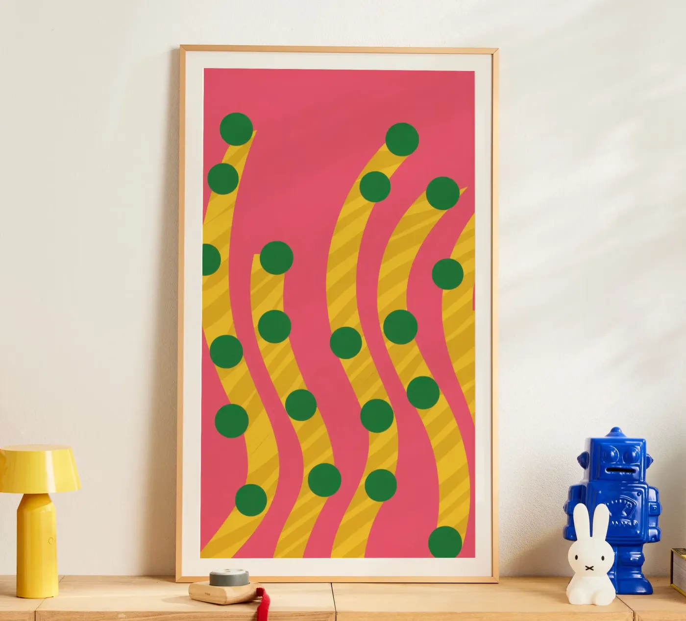 Green Dot Pattern Poster von Obs Canvas