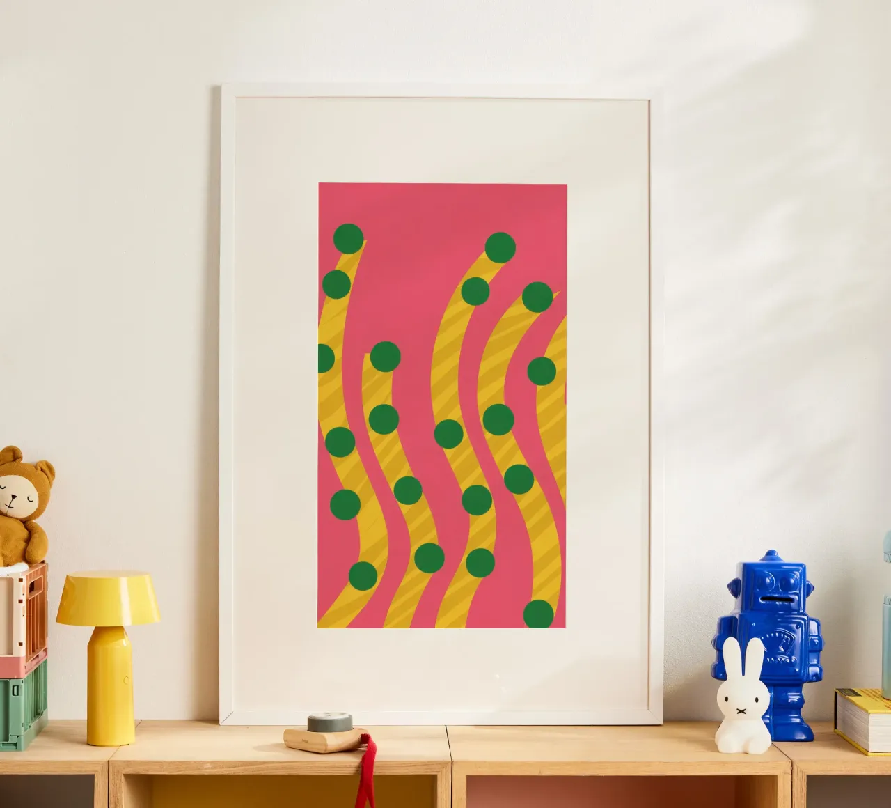 Green Dot Pattern poster by Obs Canvas