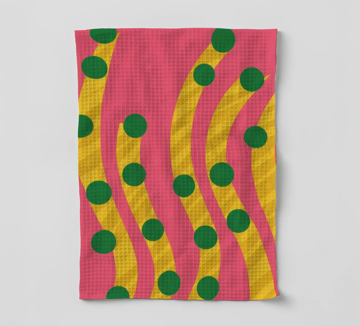 Green Dot Pattern tea towel by Obs Canvas