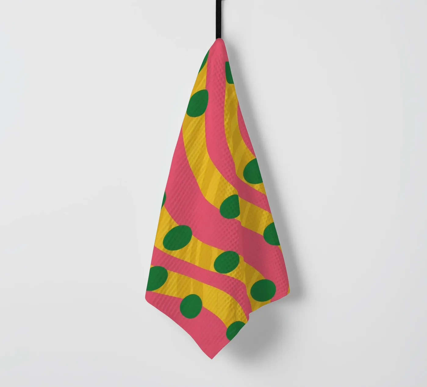 Green Dot Pattern tea towel by Obs Canvas