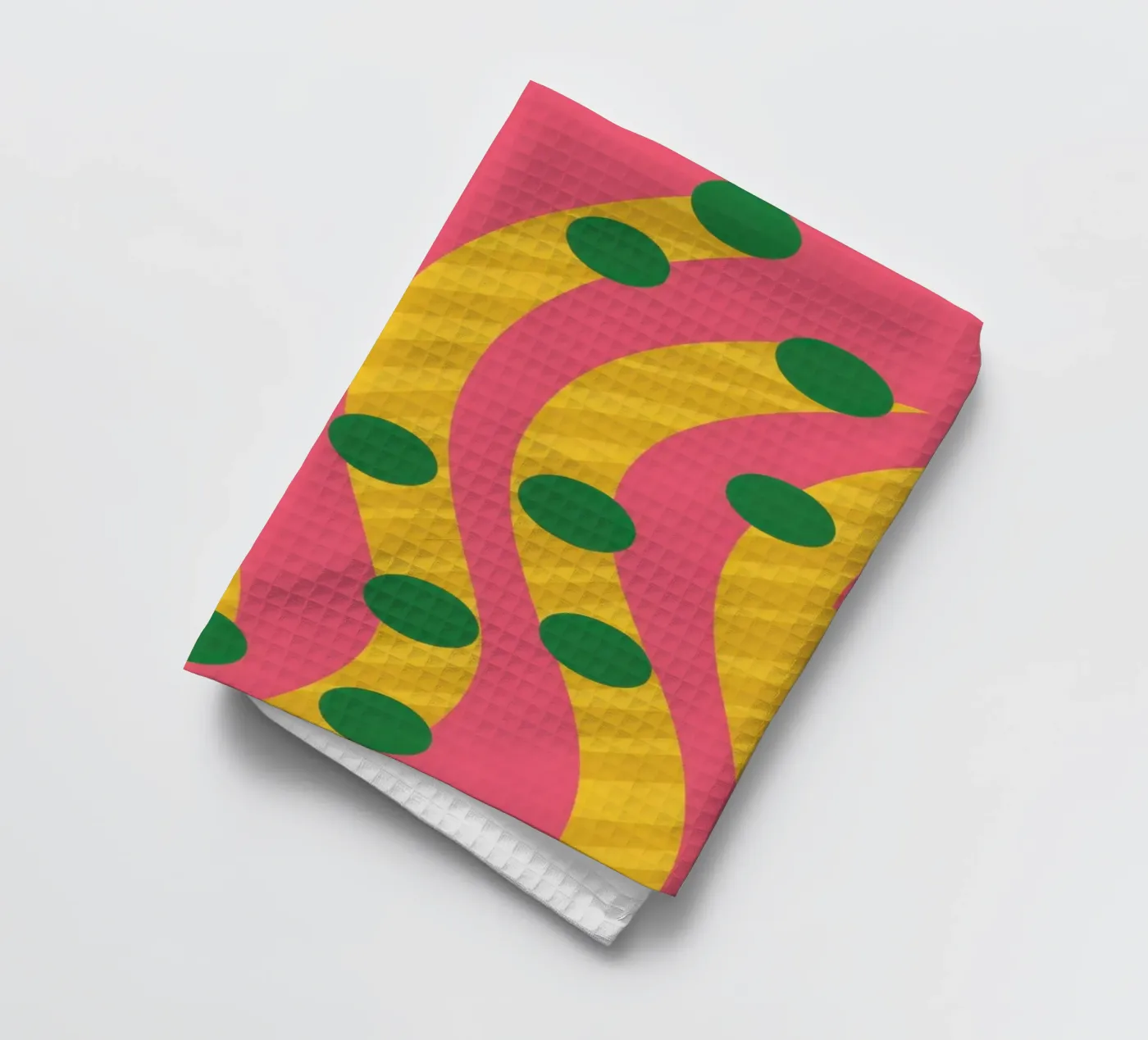 Green Dot Pattern tea towel by Obs Canvas