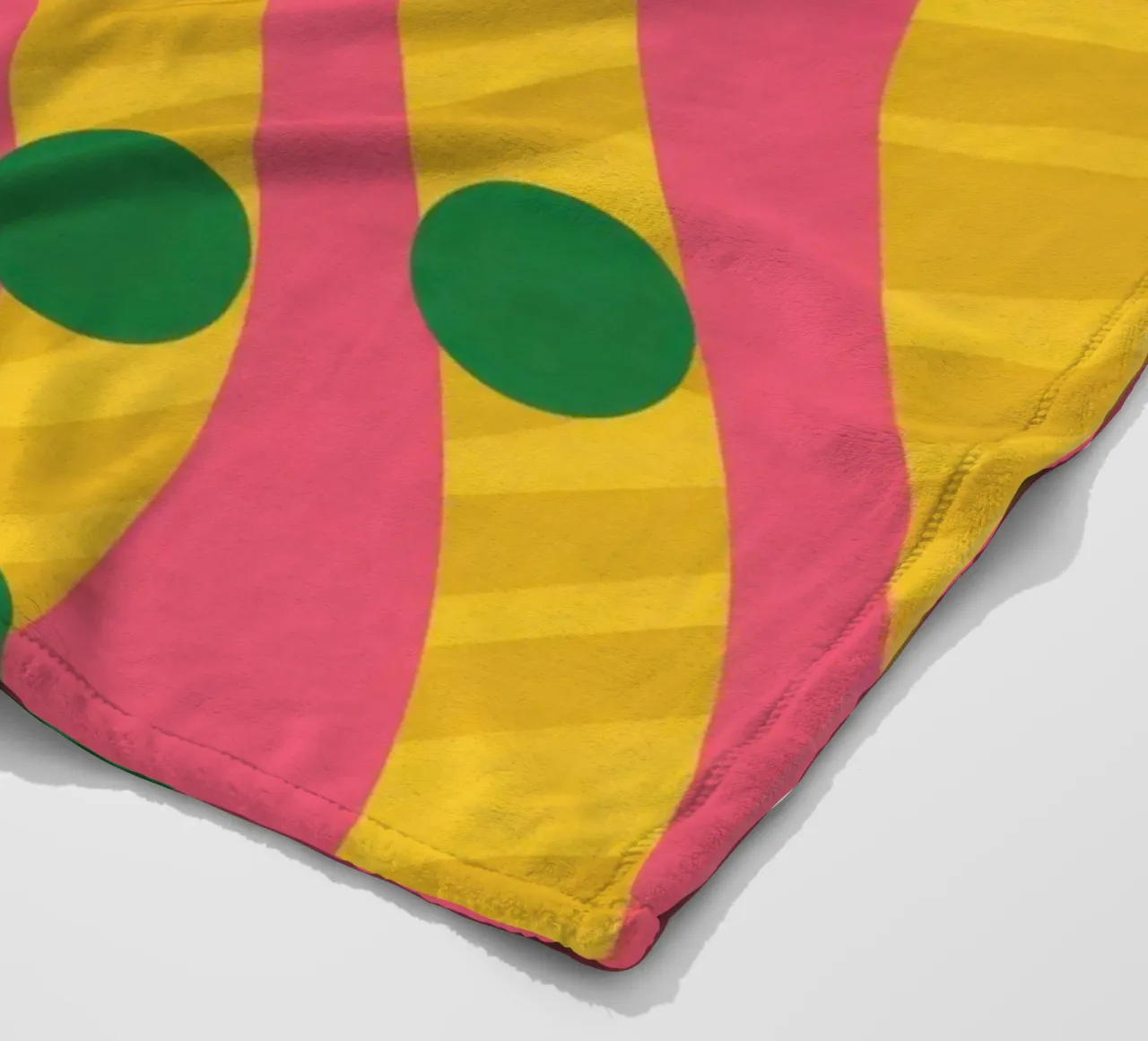 Green Dot Pattern fleece blanket by Obs Canvas