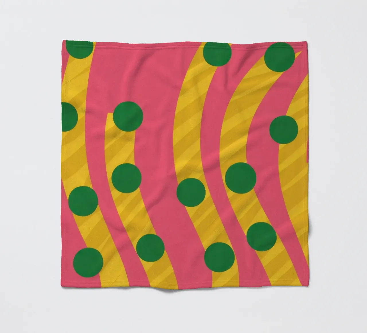 Green Dot Pattern fleece blanket by Obs Canvas