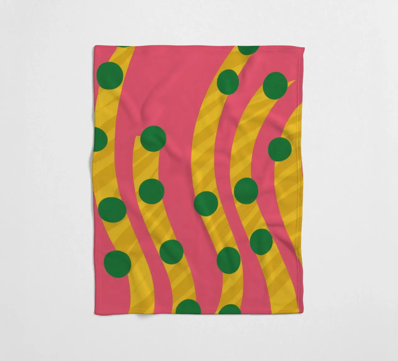 Green Dot Pattern fleece blanket by Obs Canvas