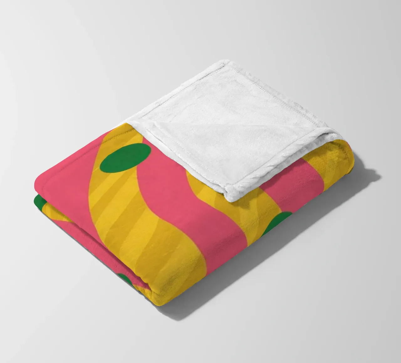 Green Dot Pattern fleece blanket by Obs Canvas