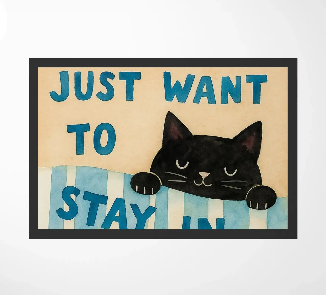 voglio solo stare a letto con il mio gatto a disegnare zerbino da Botania