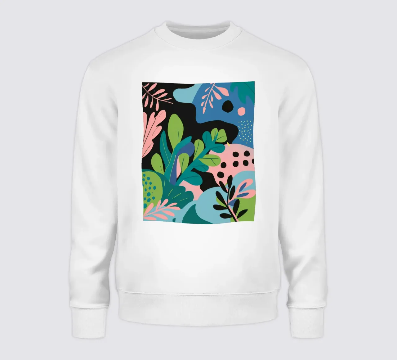 Playful Botanical Abstract sweatshirt by Line Fable