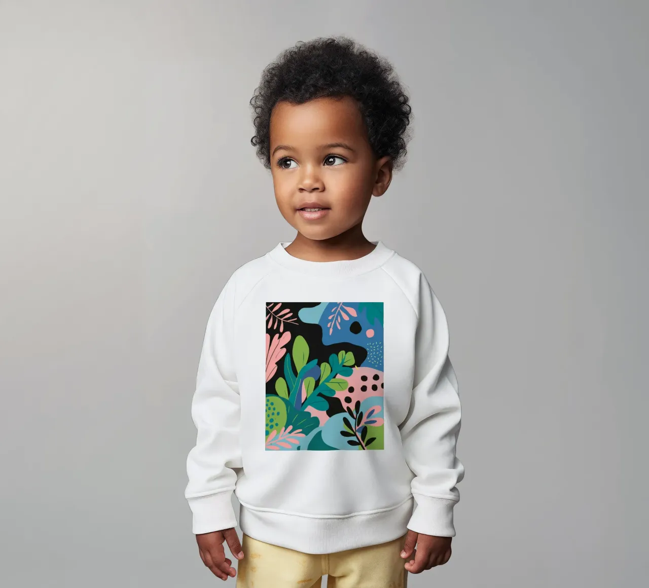 Astratto botanico giocoso felpa neonato da Line Fable