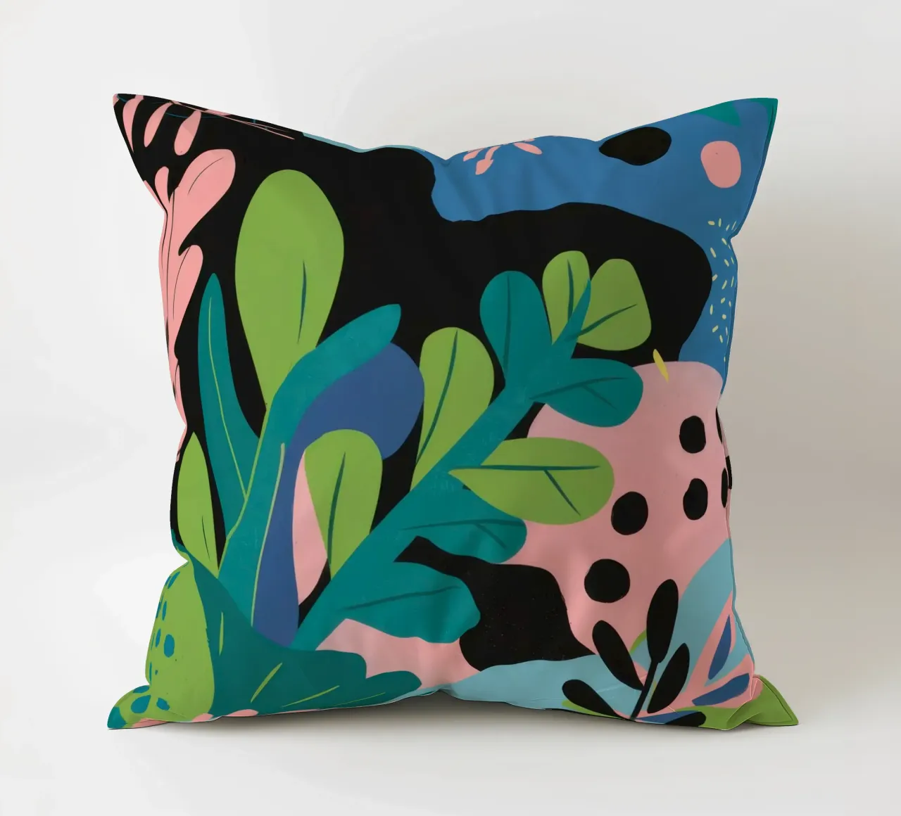 Astratto botanico giocoso cuscino da Line Fable