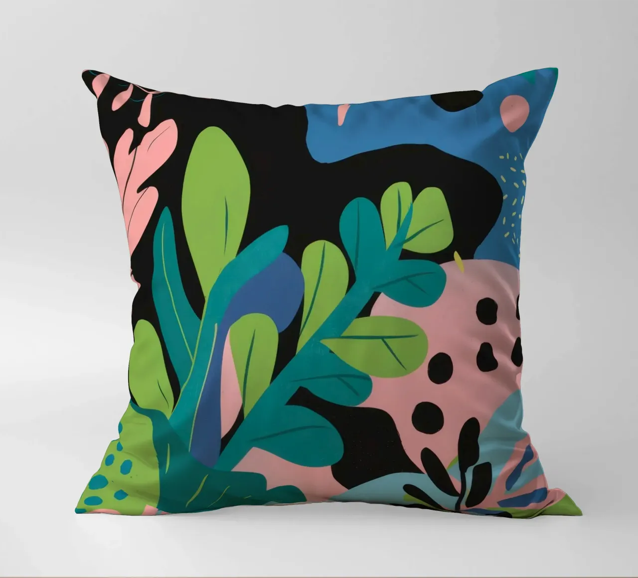 Astratto botanico giocoso cuscino da Line Fable