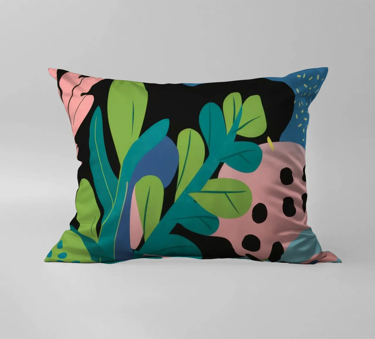 Astratto botanico giocoso cuscino da Line Fable