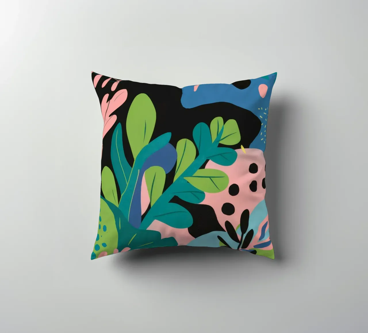 Astratto botanico giocoso cuscino da Line Fable