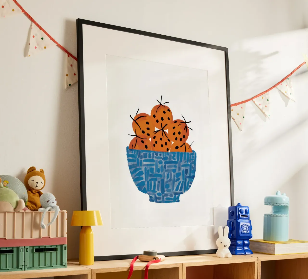 Ciotola di sole poster con telaio in alluminio da Thistle Bloom