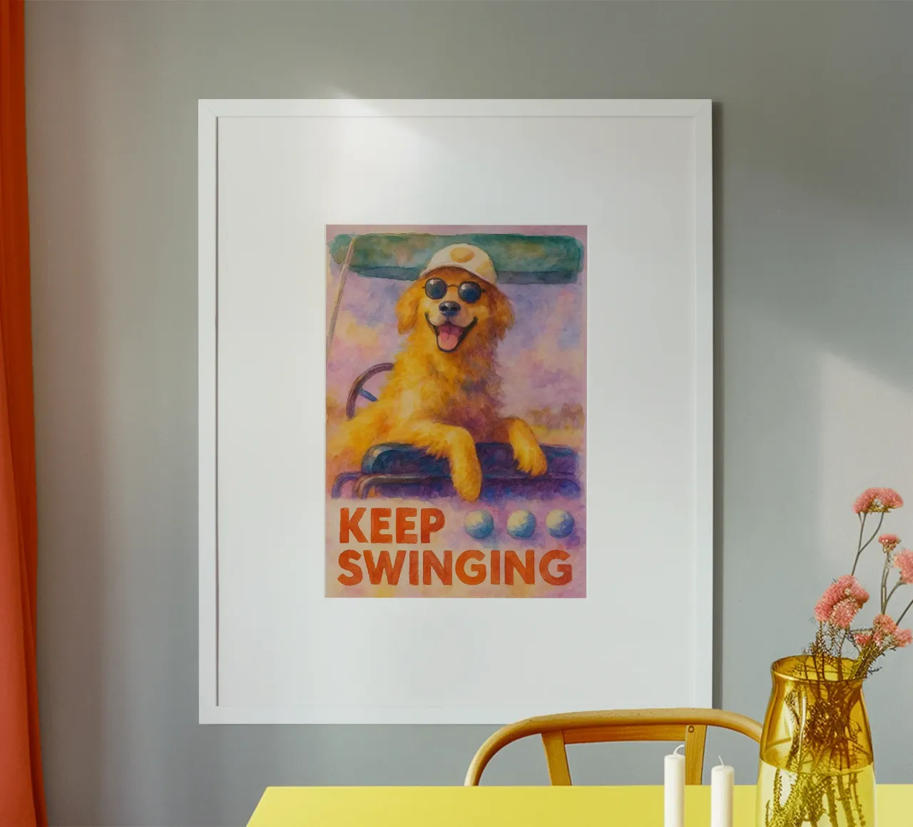 disegno del cane che continua a oscillare poster da Botania