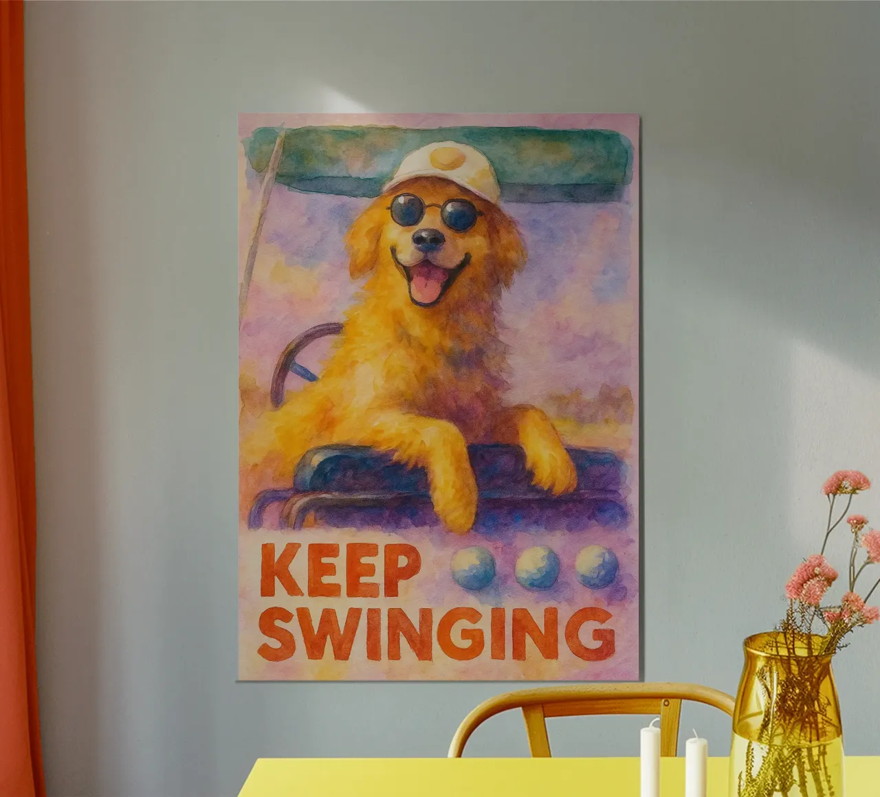 disegno del cane che continua a oscillare poster da Botania