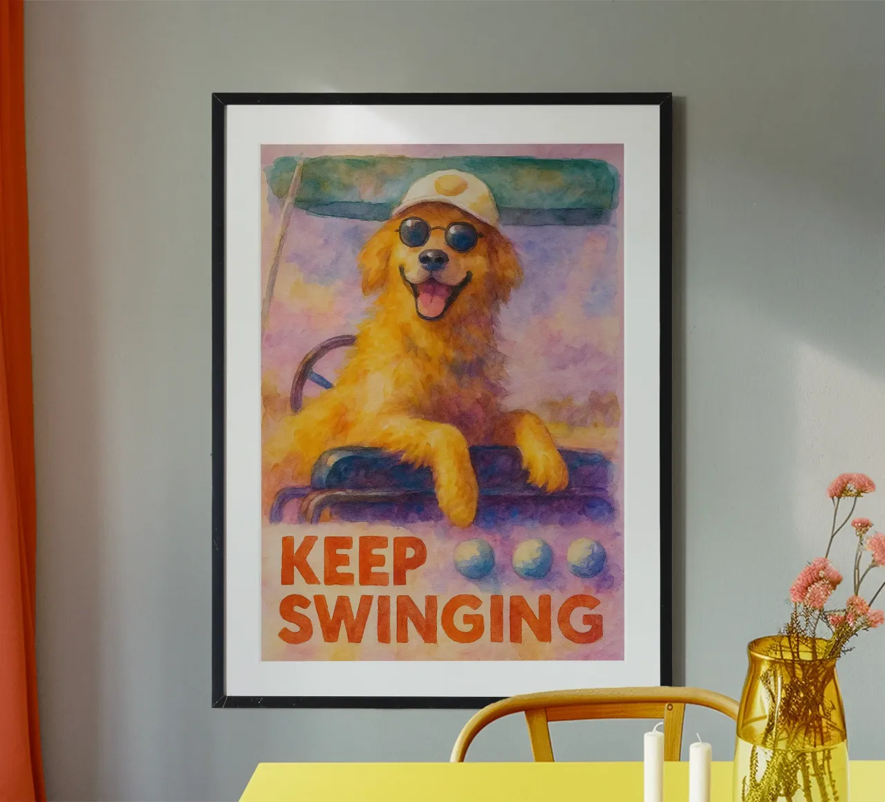 disegno del cane che continua a oscillare poster da Botania