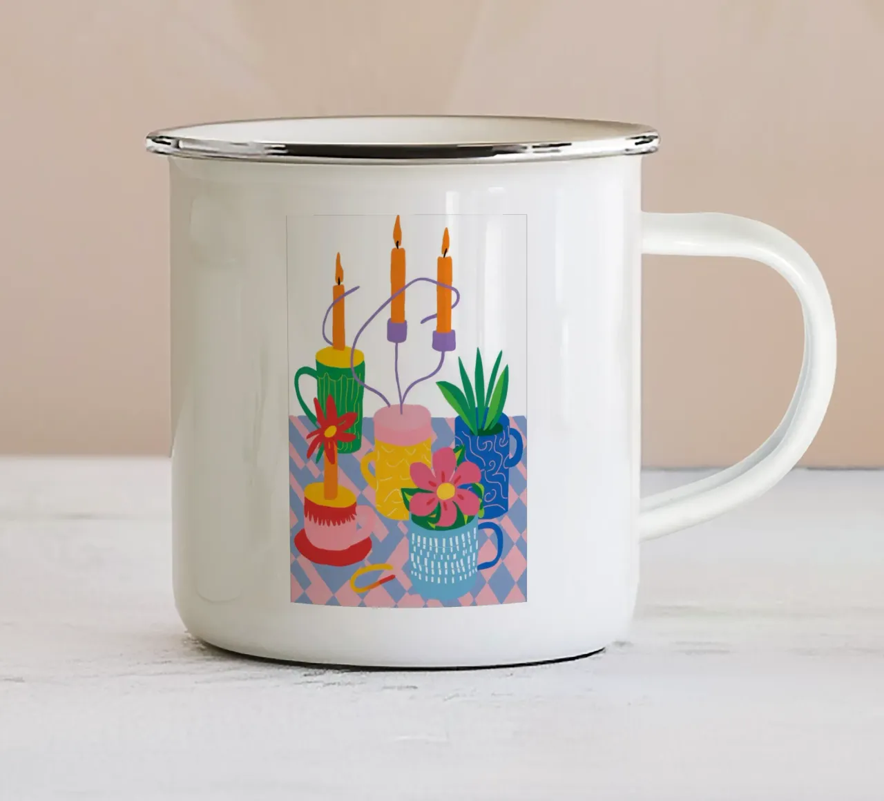 Accogliente quiete a lume di candela tazza in smalto da Frosh Pallete