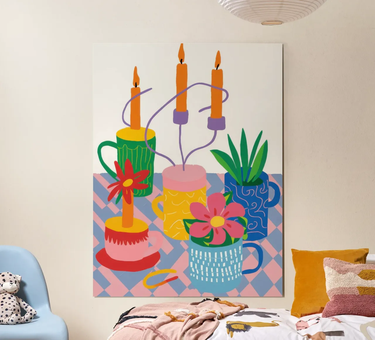 Accogliente quiete a lume di candela poster con telaio in plastica da Frosh Pallete