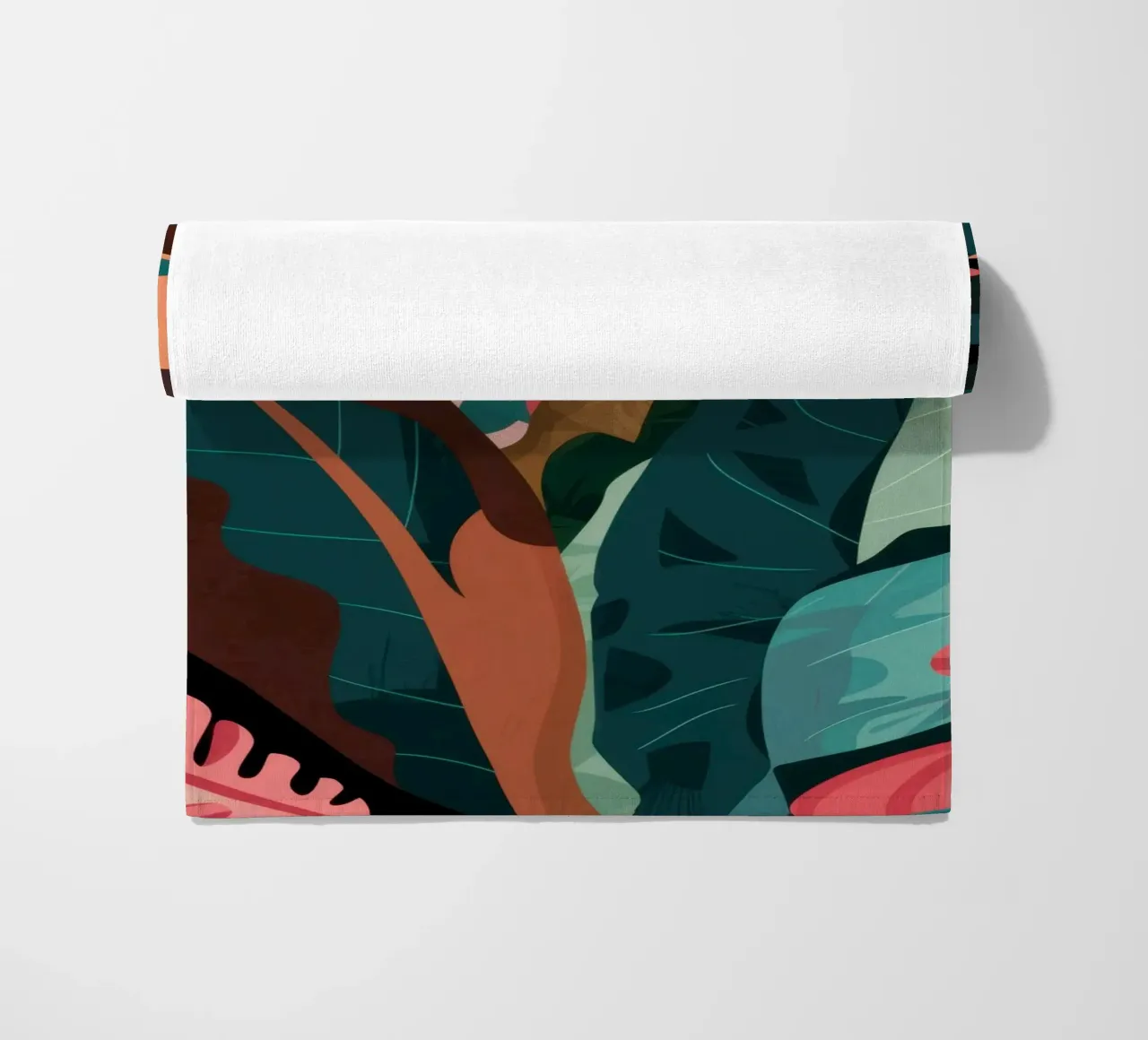 Sfeervolle botanische schaduwen strandhanddoek van Frosh Pallete