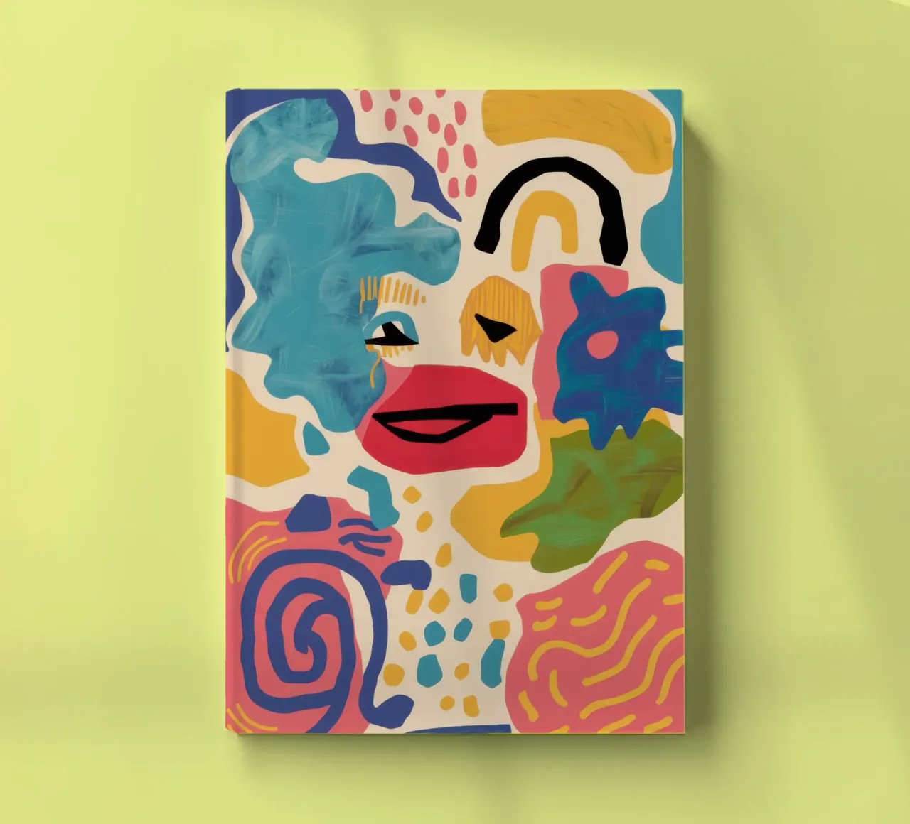 Playful Face Abstract notebook by Obs Canvas