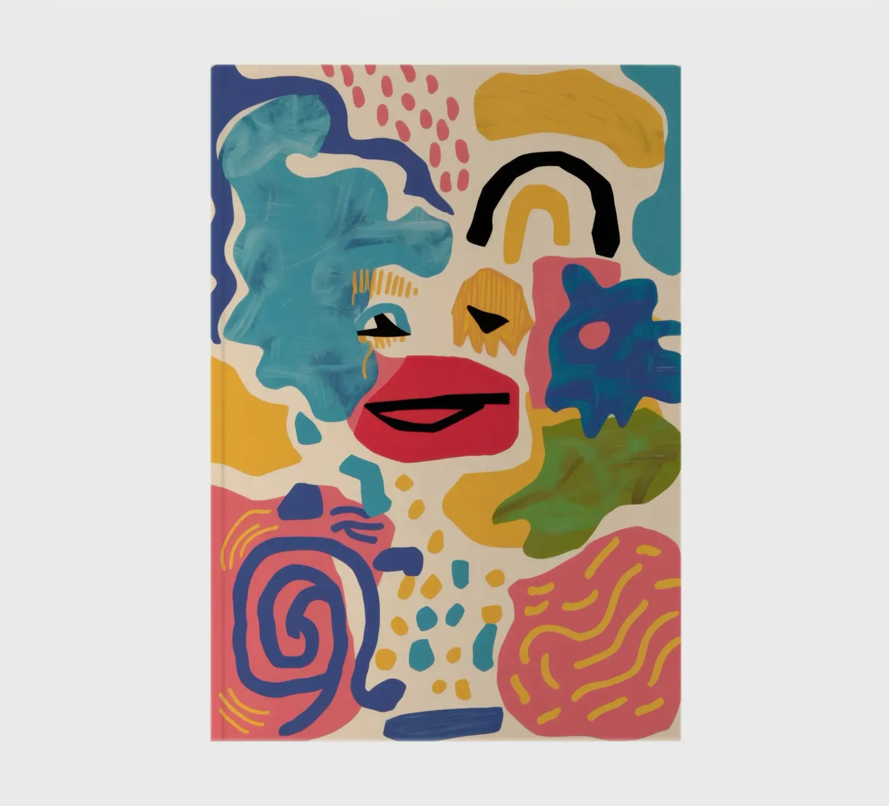 Playful Face Abstract notebook by Obs Canvas