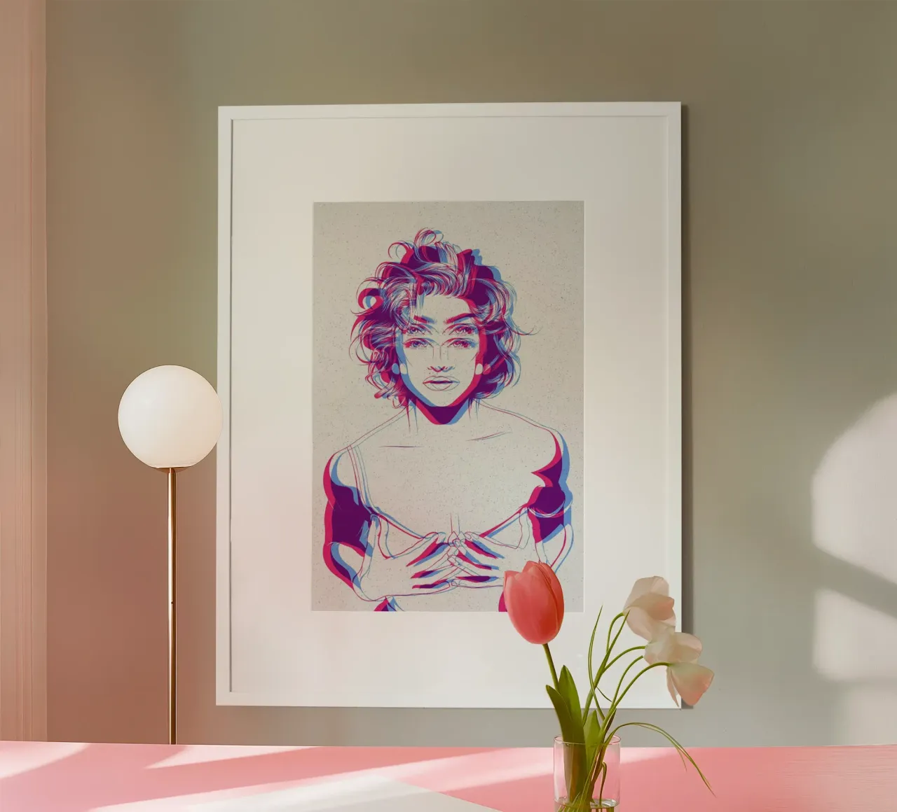 Maghdonna poster con telaio in alluminio da Cranio Dsgn