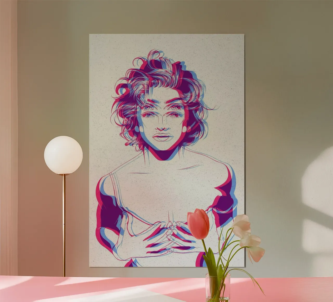 Maghdonna poster con telaio in alluminio da Cranio Dsgn