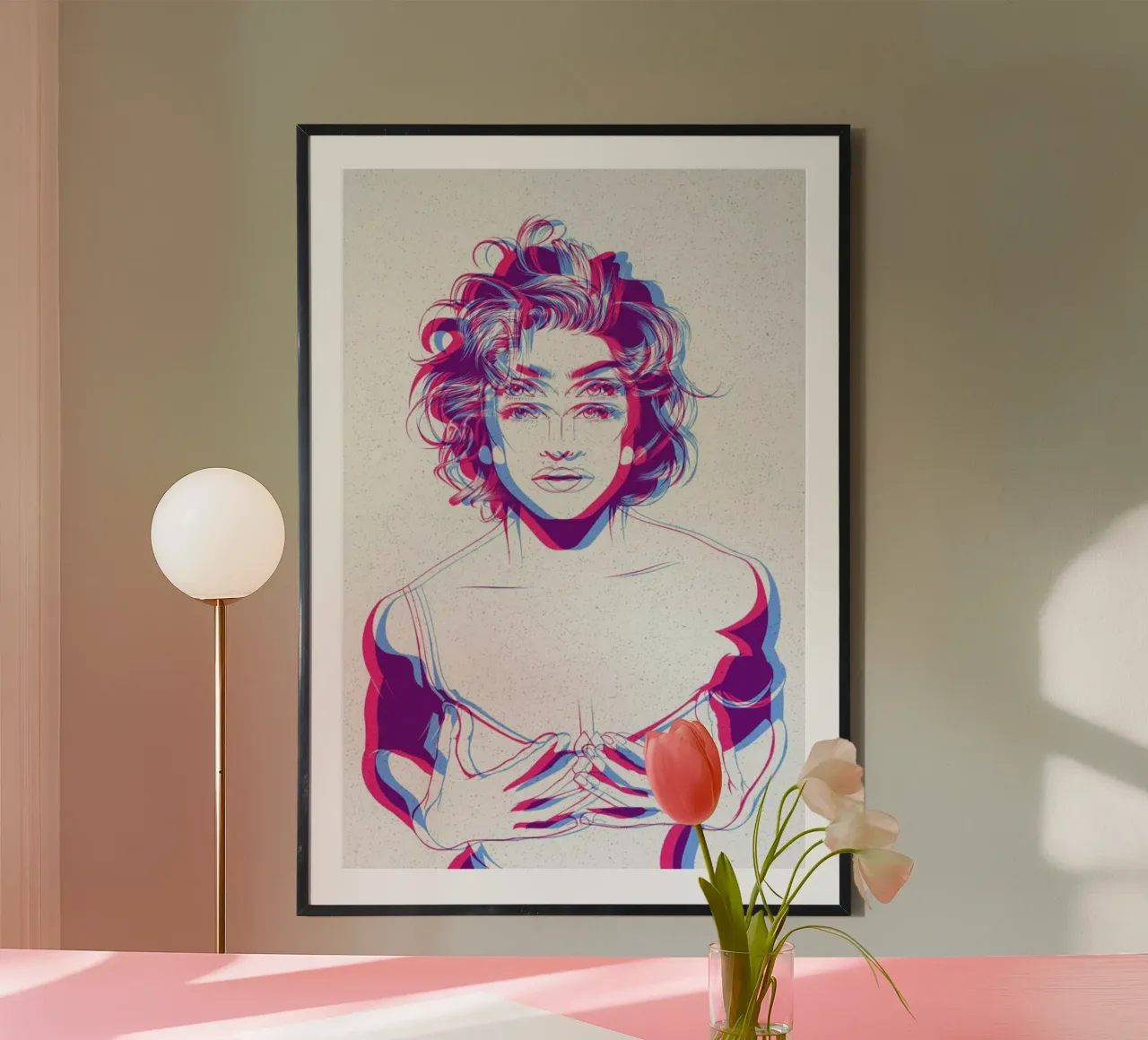 Maghdonna poster con telaio in alluminio da Cranio Dsgn