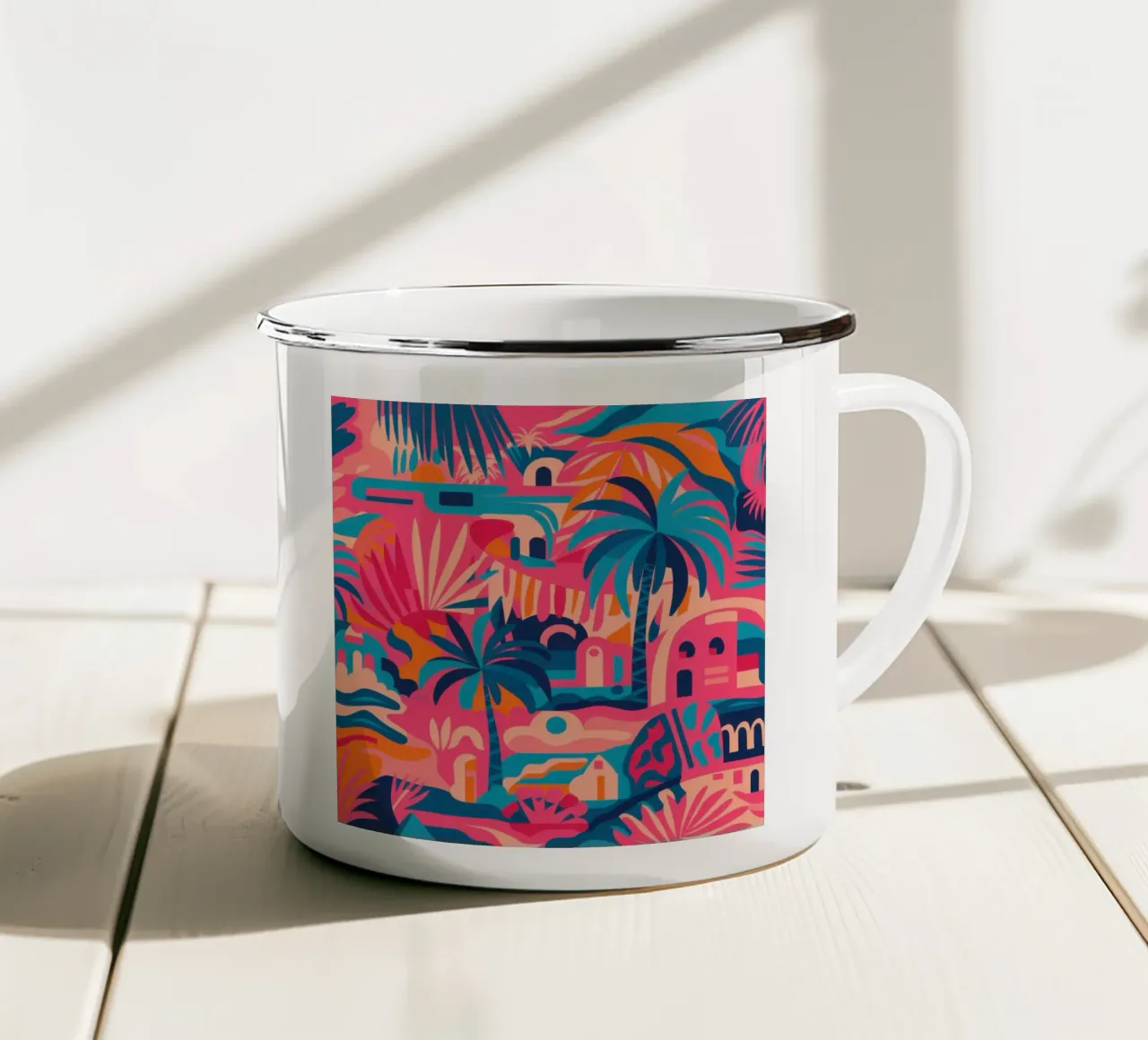 Paradiso tropicale vivace tazza in smalto da Line Fable