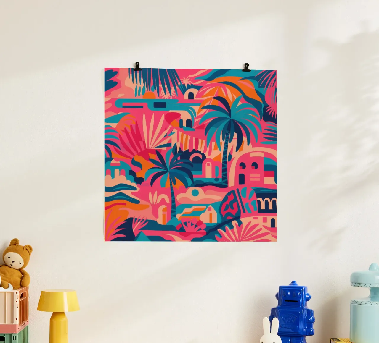 Paradiso tropicale vivace poster da Line Fable